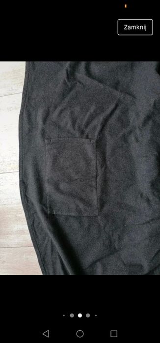 Wełniane czarne poncho