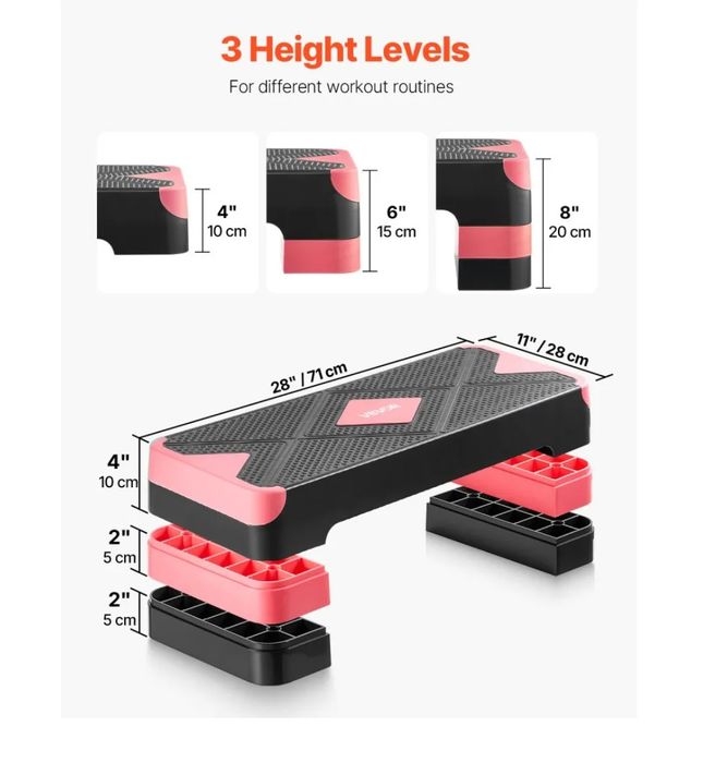 Plataforma de exercícios aeróbicos STEP -  VEVOR - NOVO