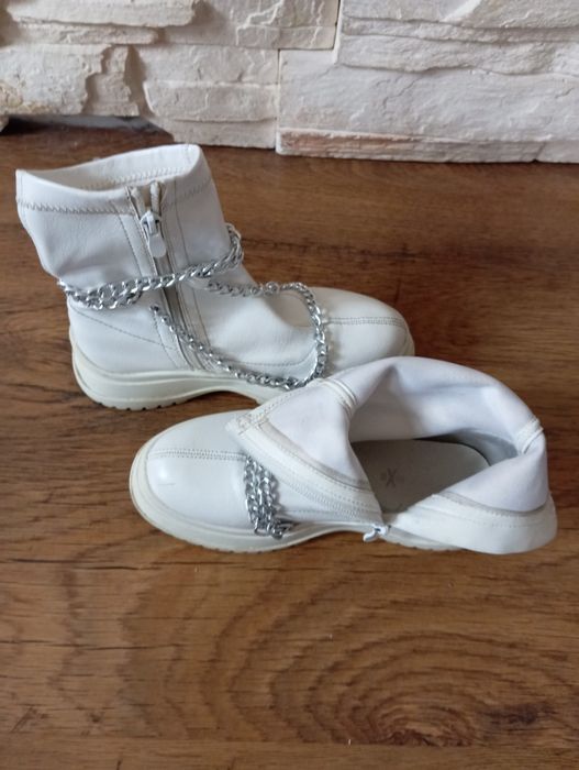 Wiosenne botki Dee Zee RoXie białe r.35   Ż.P.P.