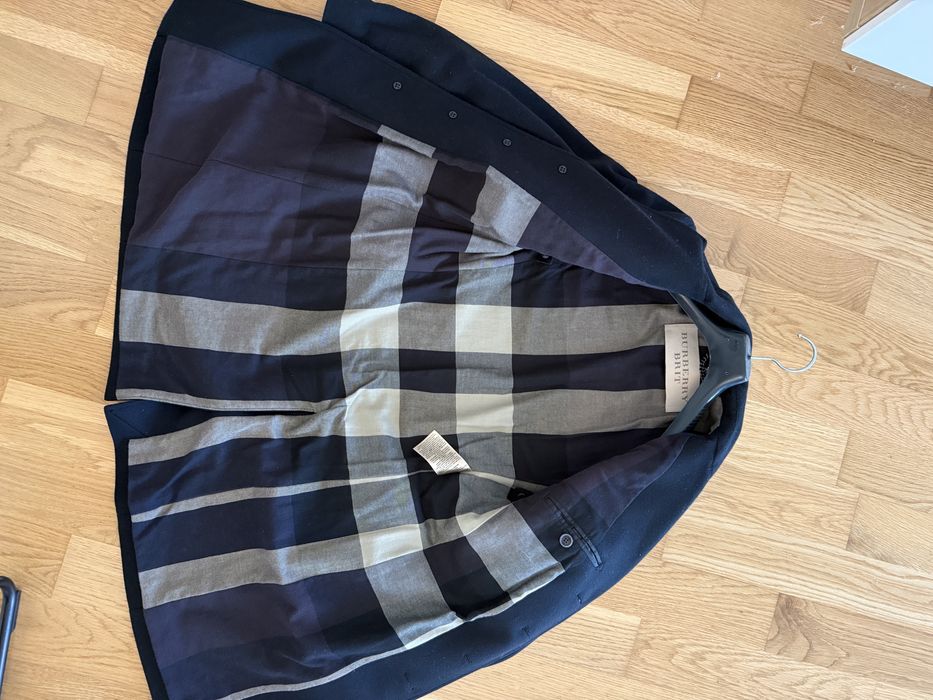 Sobretudo Burberry Original – Azul Marinho Escuro – Tamanho XS