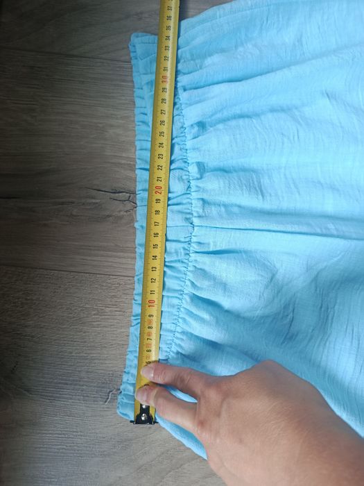 Letnie szerokie spodnie wide leg baby blue r.M