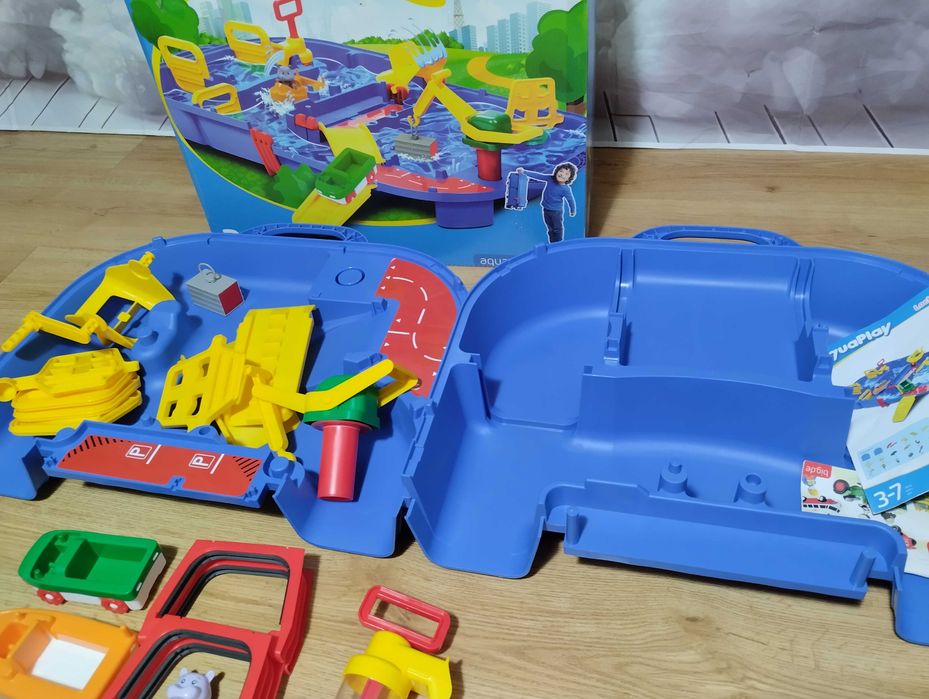 AquaPlay Tor wodny Port Zestaw Dźwig Łódka Port Basen z walizką