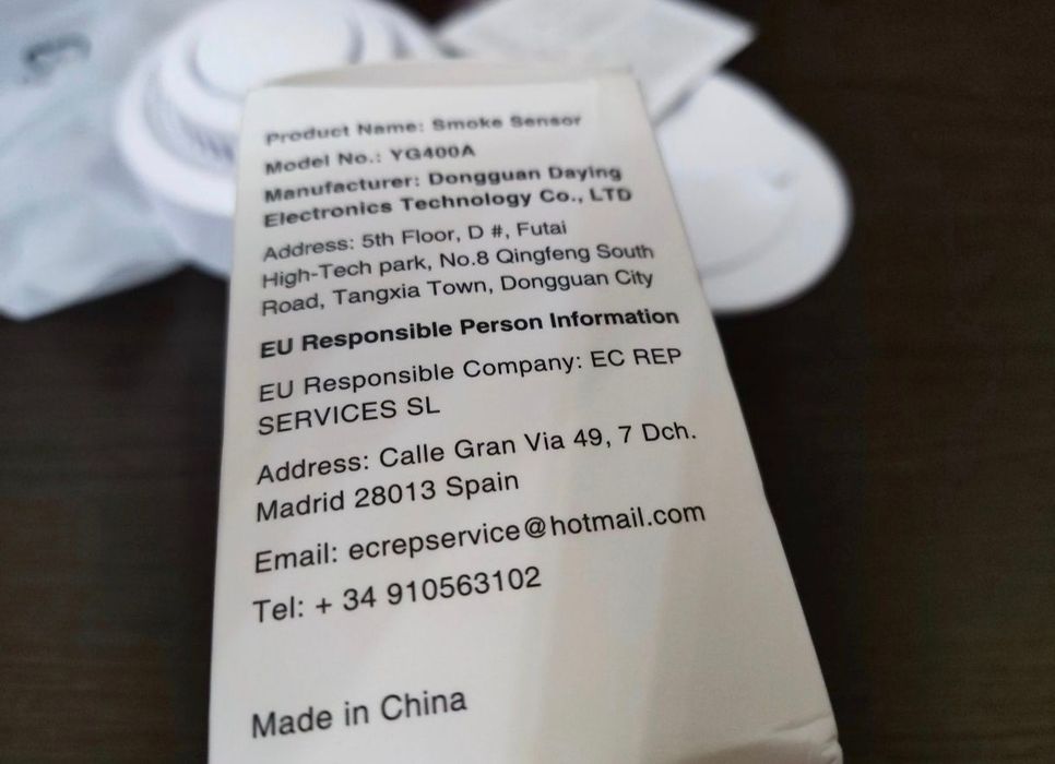 Датчик дыма/Tuya/YG400A/новое
