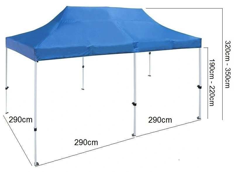 MOCNY Namiot Pawilon Handlowy 3x6 Ogrodowy 47kg ekspresowy