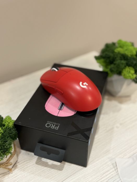 Logitech G Pro X Superlight !ГАРАНТІЯ! червона HERO 25K LIGHTSPEED Wireless ТОП