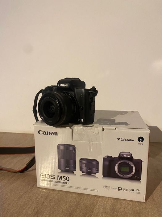 Canon m50 + obiektyw 15-45 aparat VLOG/ KISS