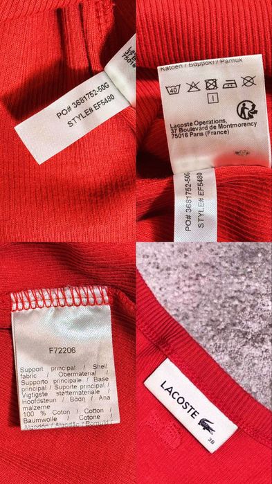Хлопковое платье Lacoste (100% Cotton )
