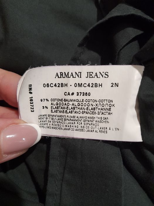 Armani Jeans оригінальна зелена чоловіча сорочка L бавовна