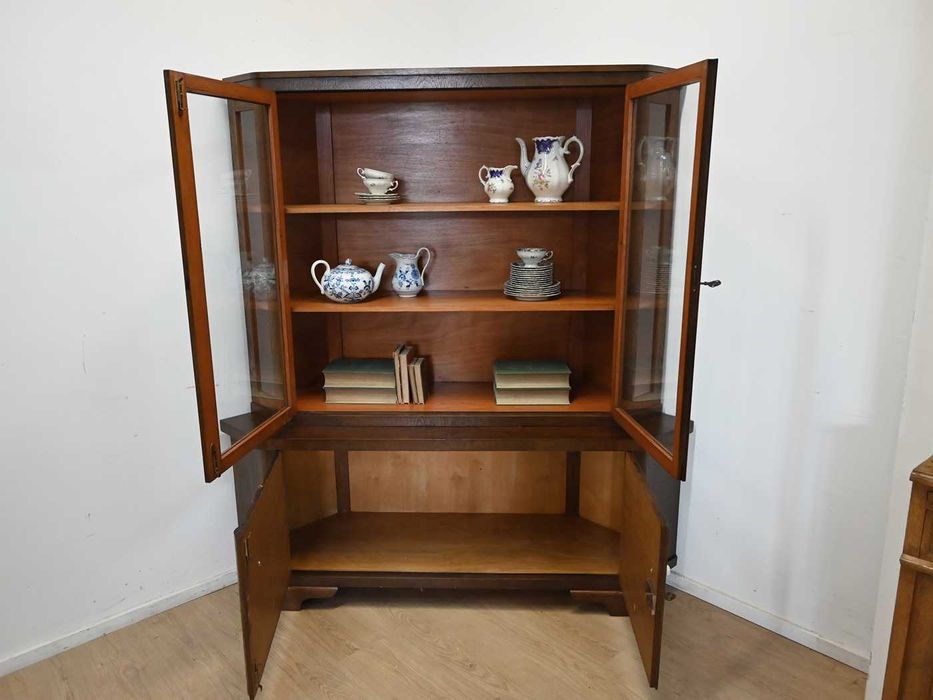 kątnik dębowy art deco witryna s043012