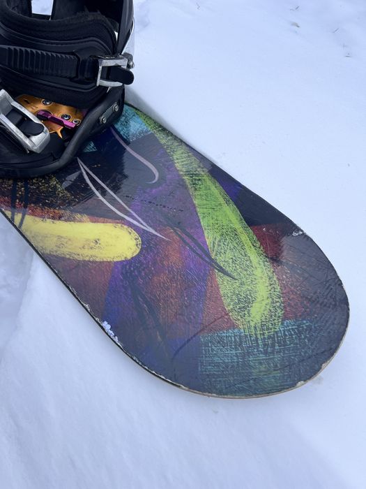 Deska snowboardowa Nitro 146 cm plus wiazania Atomic