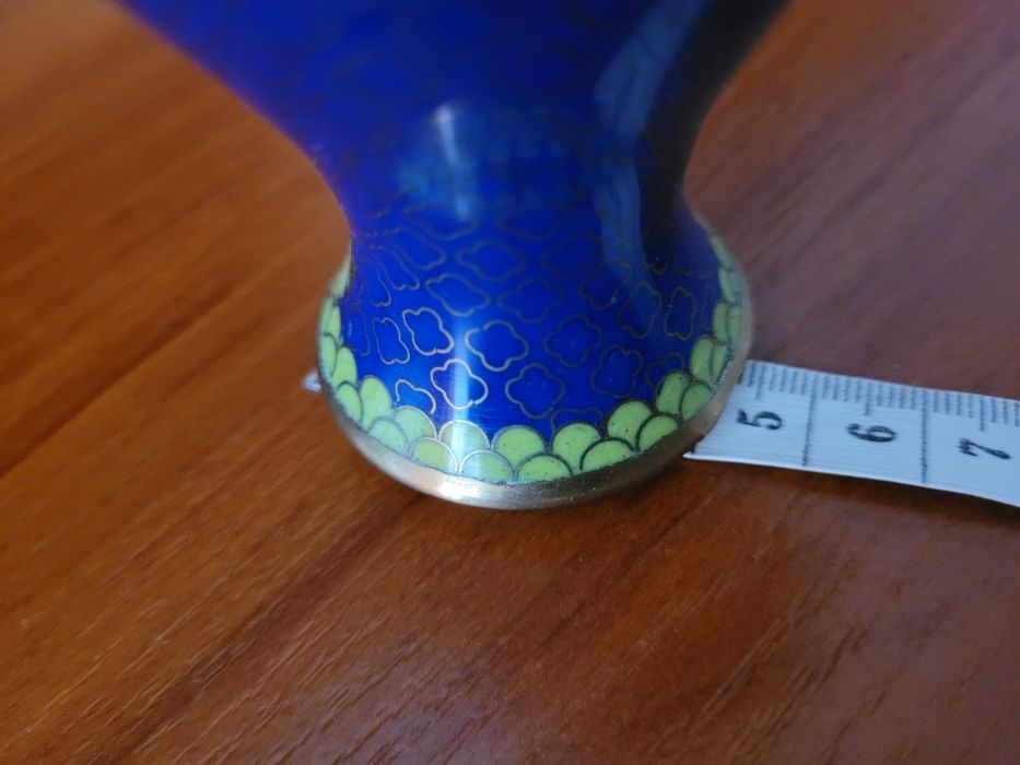 Wazonik Cloisonne mosiądz emalia
