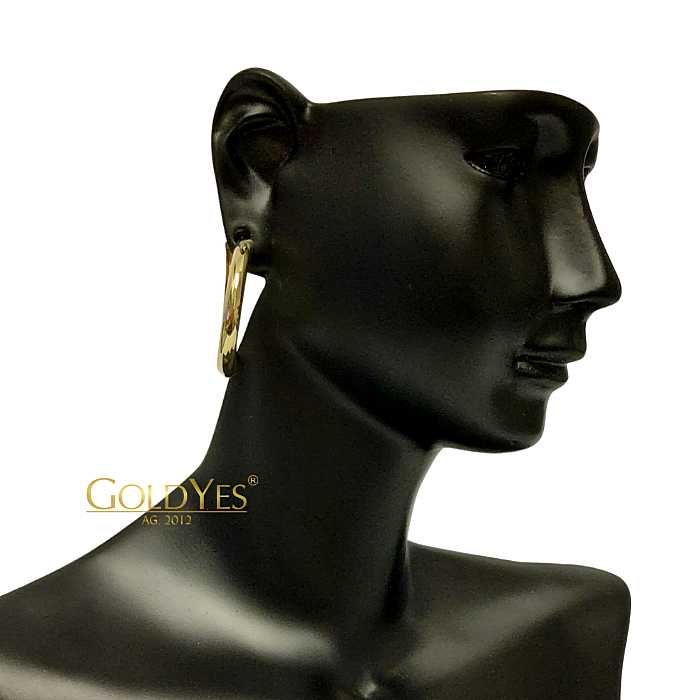 Złote kolczyki KOŁA próby złota 585 14k