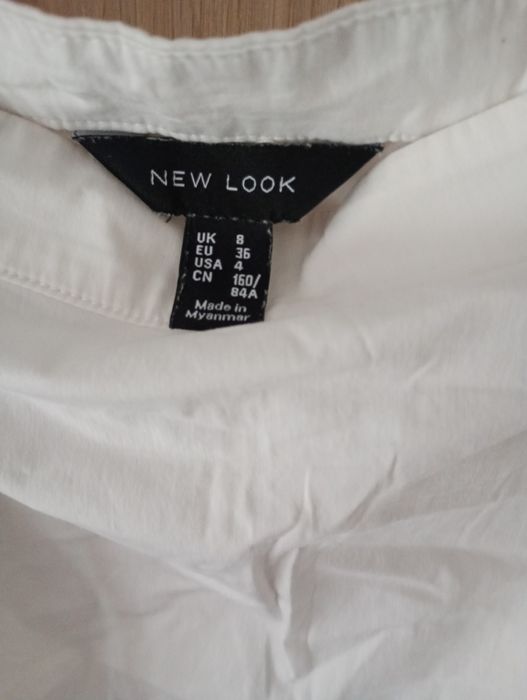 Biała bawełniana sukienka letnia New Look 36/S