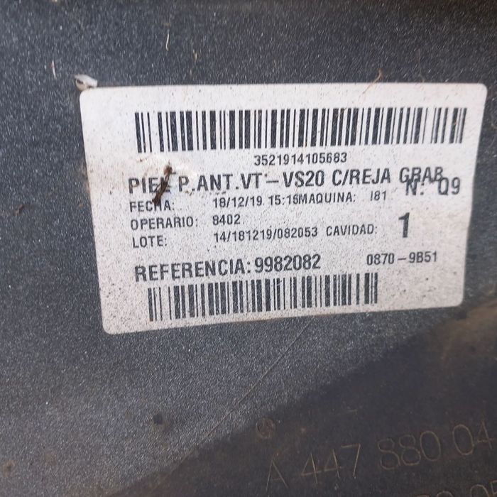 Para choques frente mercedes vito 447 ref 9982082