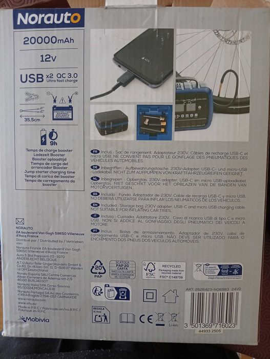 Booster Lithium STAR Pro - Carregador instantâneo de arranque de bateria