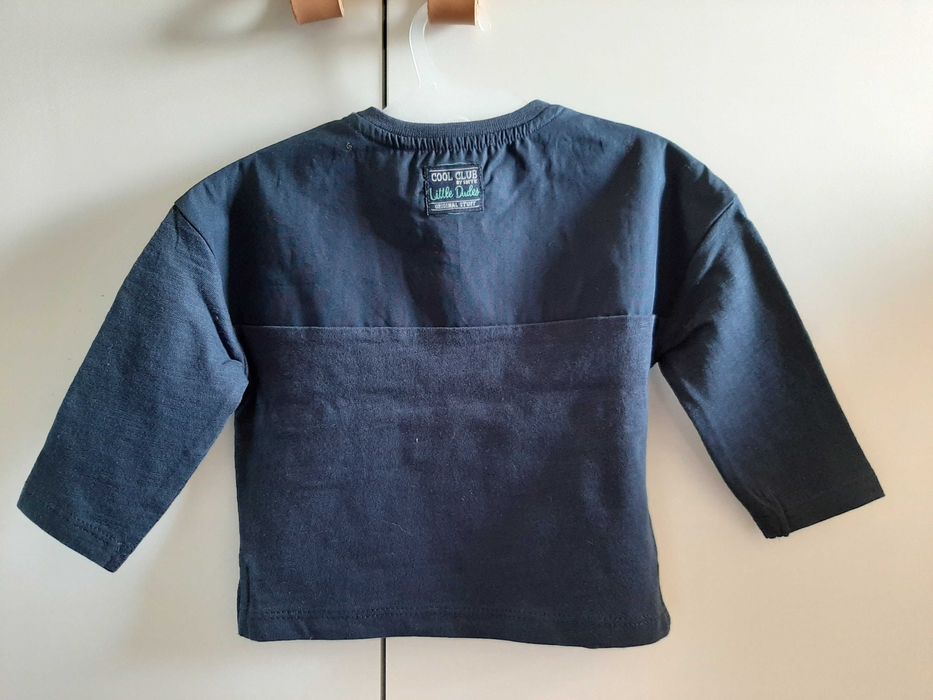 Nowa bluzka 62 0-3 Cool Club chłopięca niemowlęca granatowa