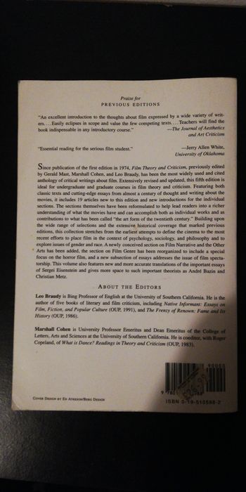 Livro "Film Theory and Criticism" (portes grátis)