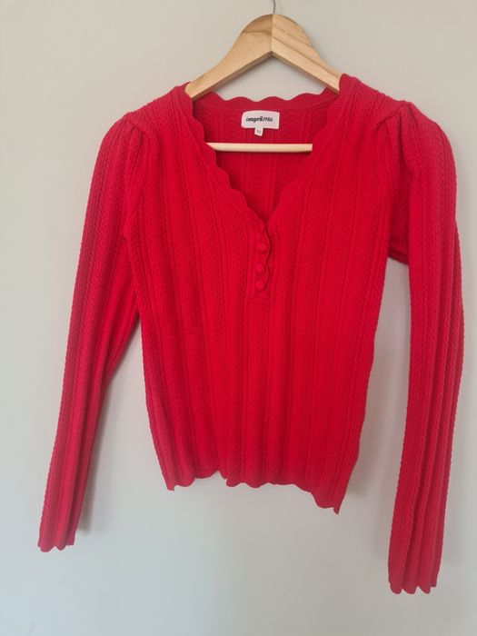 Sweterek ażurowy wiskoza s styl sezane
