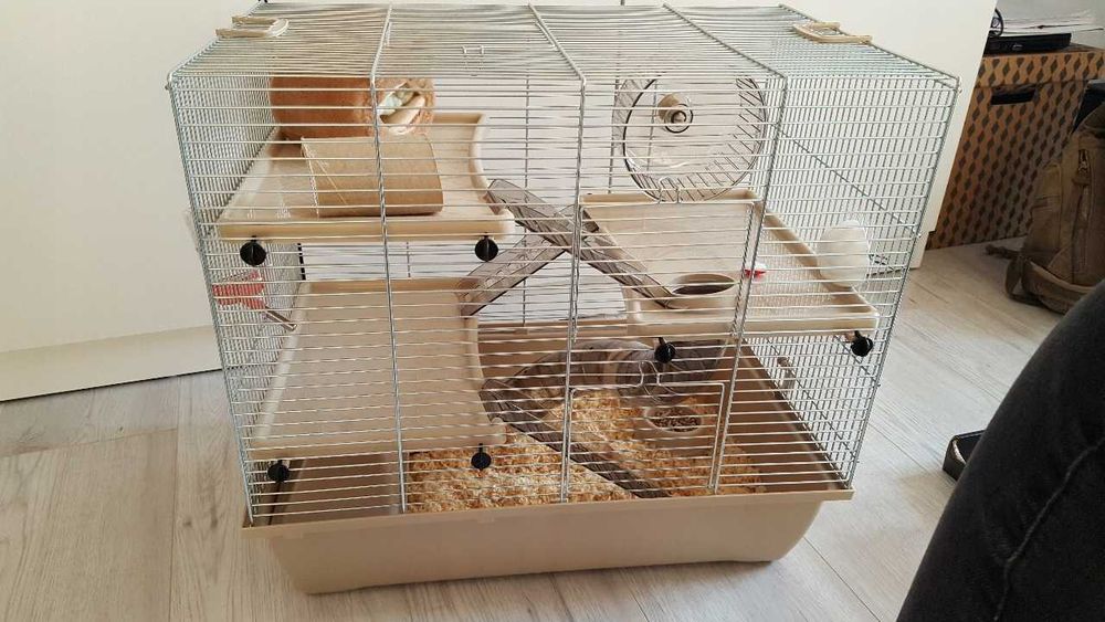 Nowa Klatka Dla Gryzoni Dla Chomika Królika Beżowa 500x330x455