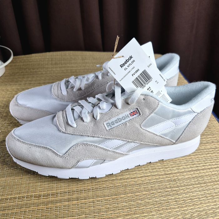 Оригінал 100% Чоловічі кроссівки Reebok Classic CI Nylon White/white/lgtgre(Розмір 45,5-30см)