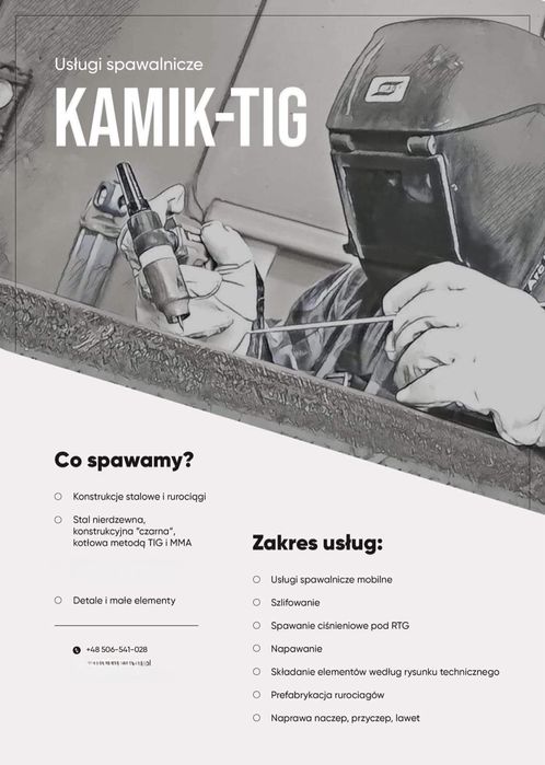 Usługi spawalnicze, spawanie stali, spawanie rur,spawanie z dojazdem