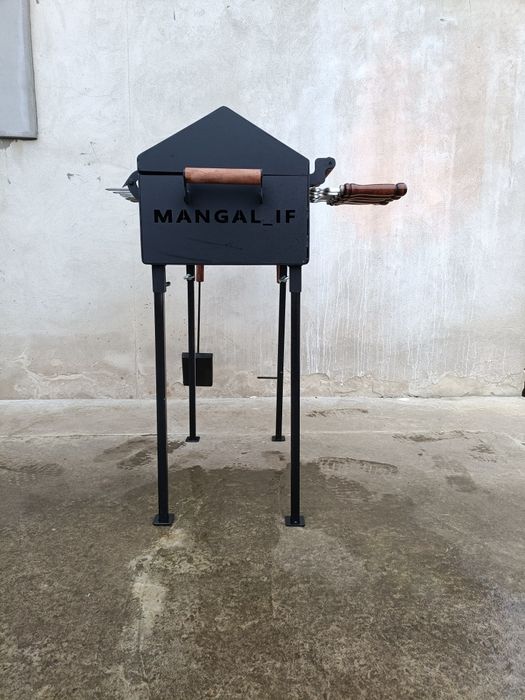 Мангал 4мм гриль барбекю на ніжках на 11 шампурів