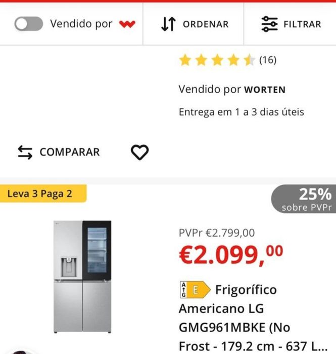 Frigorífico Americano LG GMG961MBKE