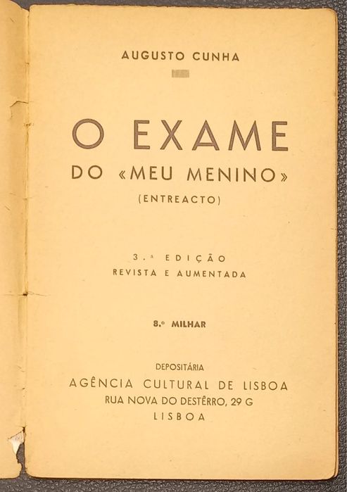 "O exame do Meu Menino" 1930