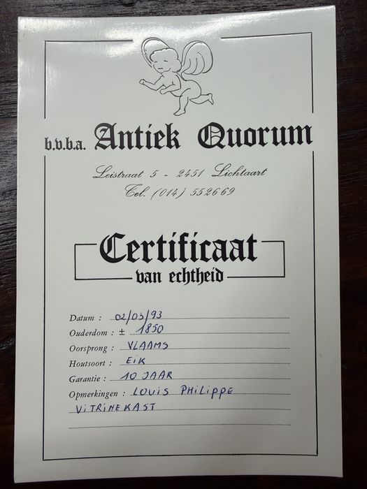 Kredens dębowy, lite drewno, antyk