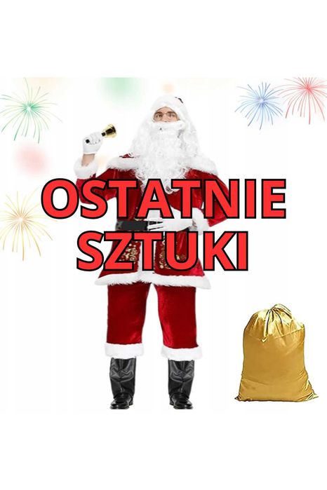 zestaw strój mikołaja plus dodatki