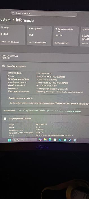 Komputer stacjonarny gaminowy