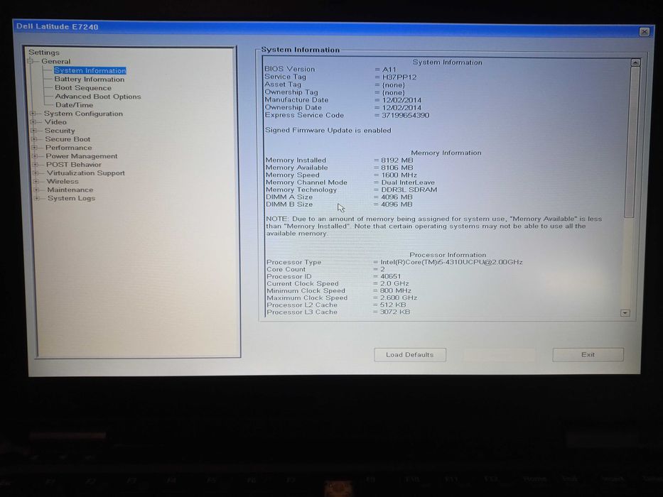 Нетбук Dell Latitude E7240_ /12.5 _intel core i5_8gb ram_(128ssd)