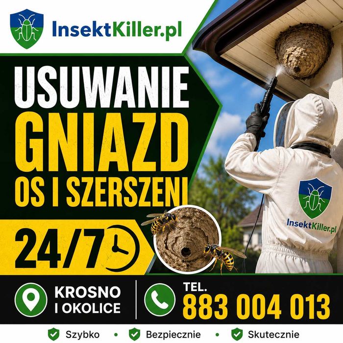 Usuwanie gniazd os i szerszeni 24/7 – Krosno i okolice