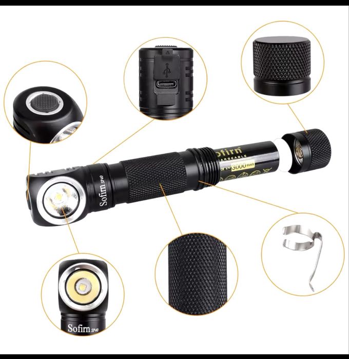 Ліхтарик(фонарь) Налобний Sofirn sp40 , sp40a, HS40, HS42, SC18; HD15