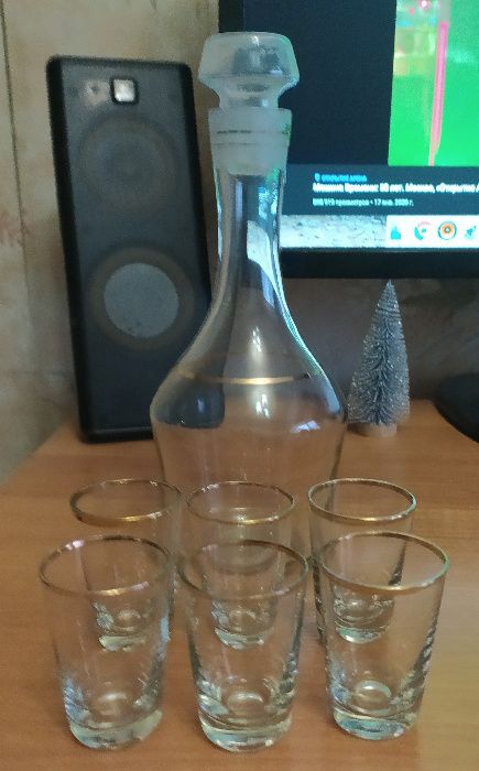 Набор для коньяка c графином, рюмки, стаканы