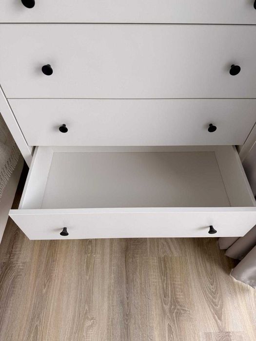 HEMNES Cómoda c/6 gavetas, velatura branca, 108x131 cm - Na garantia