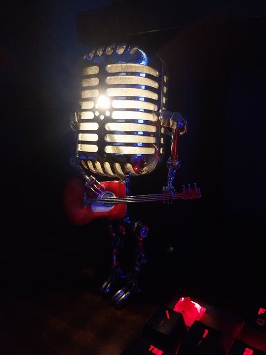 Luz de presença/Microfone Elvis/vintage led usb candeeiro