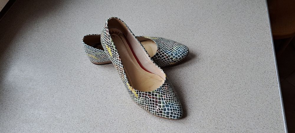 Skórzane buty damskie Fatto a Mano r. 38- skóra naturalna
