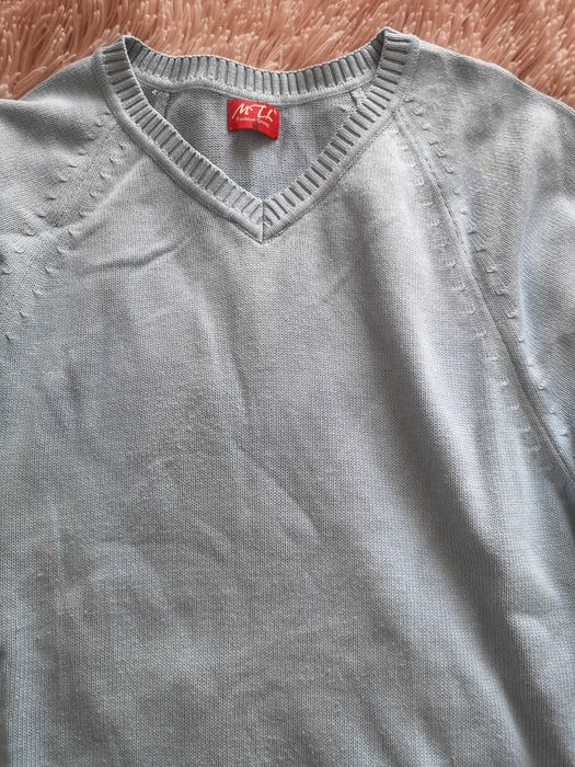 Błękitny sweter M