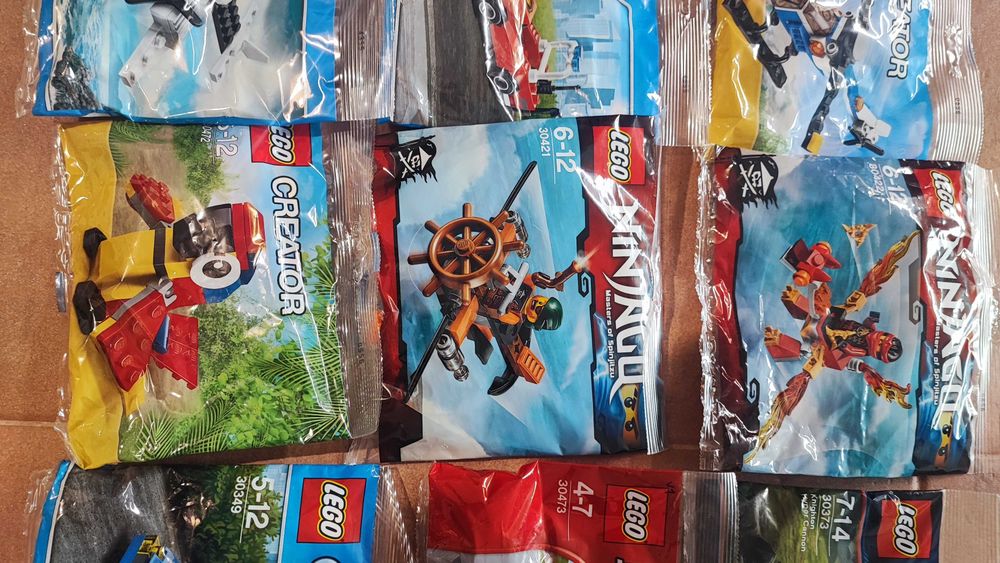 Lote 10 LEGO Polybags Descontinuados Novos e Selados