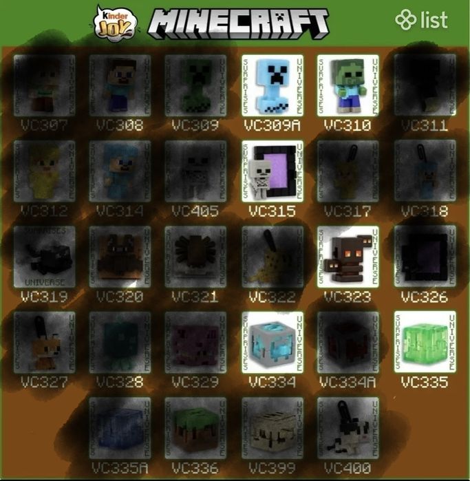 Обмін, фігурки minecraft