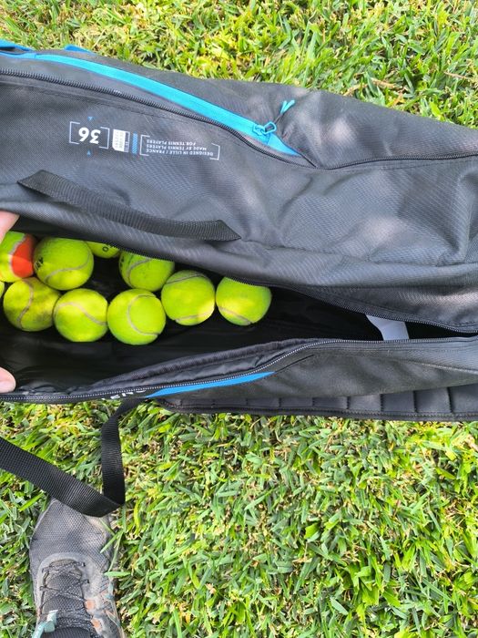 Conjunto de raquetes e mala de tênis