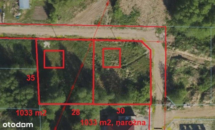 Zalesiany 5 działek do wyboru - pow. 1373 m², 2 x 1033 m², 2 x 1000 m² - Widok 5