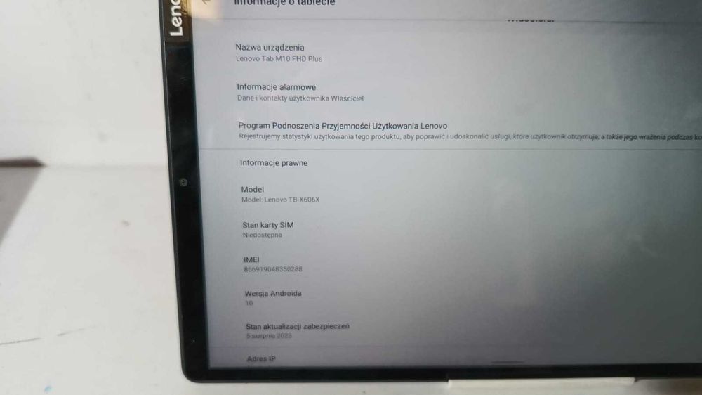 Tablet LENOVO Tab M10 FHD Plus