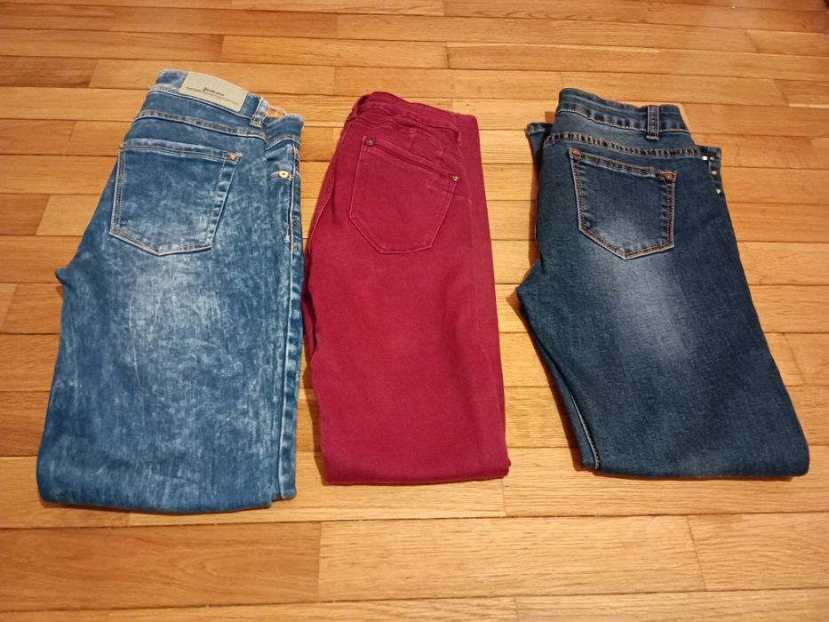 3 pares de calças de ganga n. 34 ( como novas)