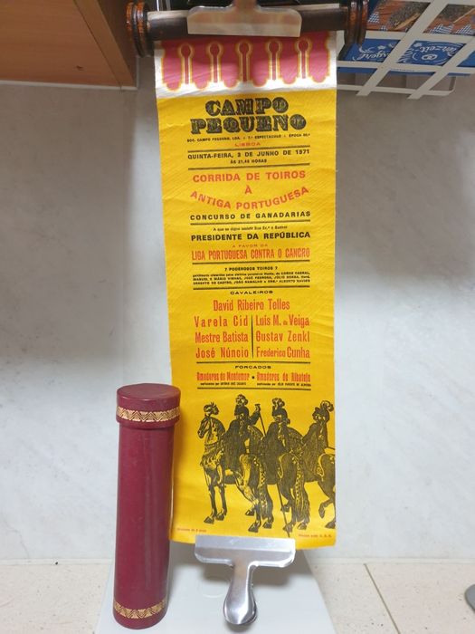 Tauromaquia: Rolo de programa de corrida de Touros Campo Pequeno 1971