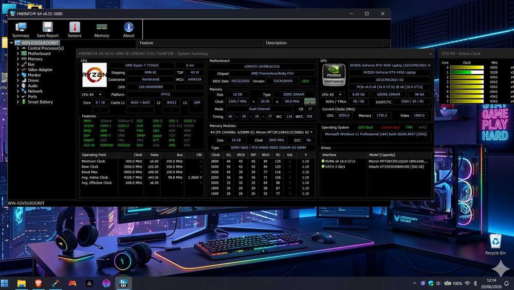 Portatil Gaming Lenovo loq 15arp10e