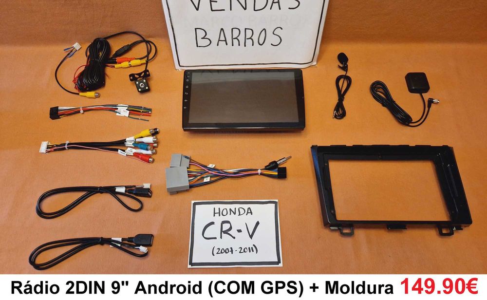 (NOVO) Rádio 2DIN • HONDA • CR-V • HR-V • Android 4+64GB CRV HRV