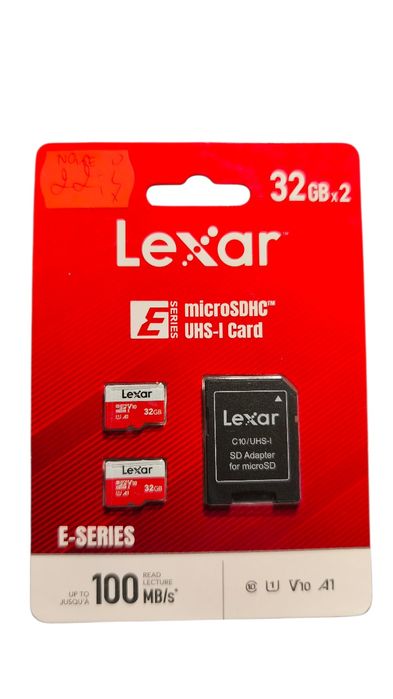 Zestaw kart pamięci Lexar E-Series 32GB microSDHC UHS-I z adapterem