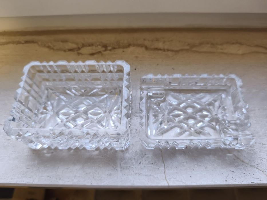 Kryształowa popielniczka PRL